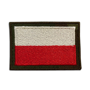 Emblemat Flaga Polski na rękaw podszyta rzepem