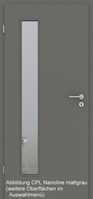 Tür Designkante mit Lichtausschnitt LA008/BS