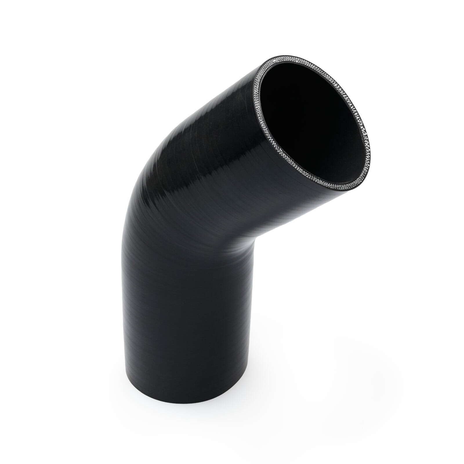 Silikonbogen 45°, 76mm, schwarz | BOOST products