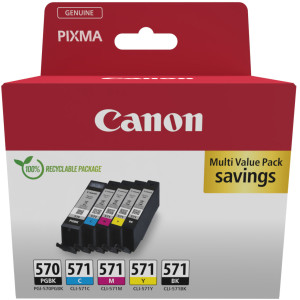 Tusz CLI-571 PGI-570 (0372C006) Oryginalny cmyk do CANON PIXMA TS 9055, 9050, 8053, CANON PIXMA MG 5750, 5751