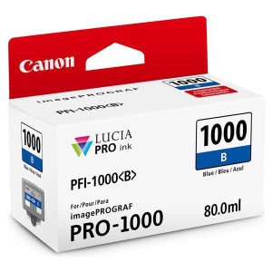 Tusz PFI-1000B (0555C001) Oryginalny niebieski - 80ml - do CANON IMAGEPROGRAF IPF PRO- 1000, CANON IMAGEPROGRAF PRO- 1000