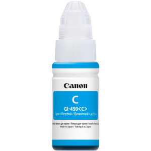 Tusz GI-490 (0664C001) Oryginalny błękitny / turkusowy / niebieski - 70ml - do CANON PIXMA G 2410, 3410, 1400, 1410, 4410