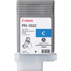 Tusz PFI-102 (0896B001) Oryginalny błękitny / turkusowy / niebieski - 130ml - do CANON IMAGEPROGRAF IPF 500, 600, 700, 605, 500