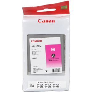 Tusz PFI-102 (0897B001) Oryginalny purpurowy - 130ml - do CANON IMAGEPROGRAF IPF 600, 700, 605, 500, 600