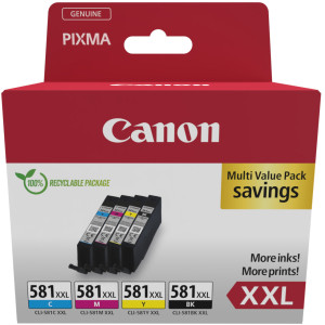 Tusz CLI-581 PGI-580 (1998C007) Oryginalny cmyk - 4 x 11.7ml - do CANON PIXMA TS 9550, 8252, 705, 9541C, 6251