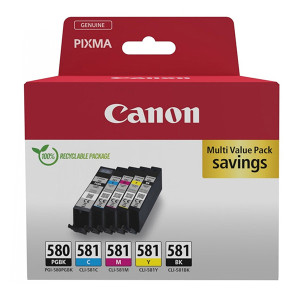Tusz CLI-581 PGI-580 (2078C007) Oryginalny cmyk - 1 x 11.2 4ml - do CANON PIXMA TS 6150, 6350, 6241, 6151, 705A