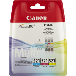 Oryginalny multipack Canon CLI-521M/C/Y (3 kolory) (2934B007)