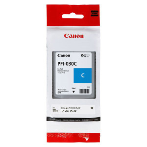 Tusz PFI-030C (3490C001) Oryginalny błękitny / turkusowy / niebieski - 55ml - do CANON IMAGEPROGRAF TA- 20, 30, CANON IMAGEPROGRAF TM- 240, 340