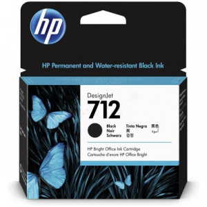 Tusz HP 712 (3ED71A) Oryginalny czarny - 80ml - do HP DESIGNJET T 210, 230, 250, 630, 650