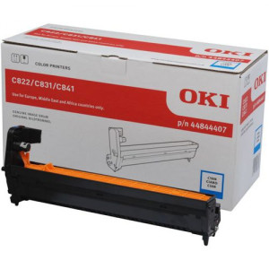 Bęben 44844407 (44844407) Oryginalny błękitny / turkusowy / niebieski do OKI C 822N, 822DN, 831N, 831DN, 831CDTN