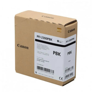 Tusz PFI-2300PBK (5277C001) Oryginalny czarny fotograficzny - 330ml - do CANON IMAGEPROGRAF GP- 2000, 4000, 2000DR, 4000DR