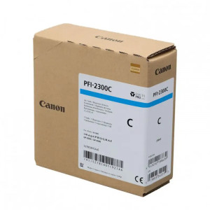 Tusz PFI-2300C (5278C001) Oryginalny błękitny / turkusowy / niebieski - 330ml - do CANON IMAGEPROGRAF GP- 2000, 4000, 2000DR, 4000DR