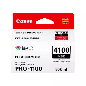 Tusz PFI-4100MBK (6776C001) Oryginalny czarny matowy - 80ml - do CANON IMAGEPROGRAF PRO- 1100