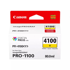 Tusz PFI-4100Y (6780C001) Oryginalny żółty - 80ml - do CANON IMAGEPROGRAF PRO- 1100