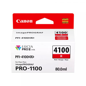 Tusz PFI-4100R (6785C001) Oryginalny czerwony - 80ml - do CANON IMAGEPROGRAF PRO- 1100