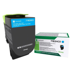 Toner 71B2HC0 (71B2HC0) Oryginalny błękitny / turkusowy / niebieski do LEXMARK CS 417DN, 517DE, LEXMARK CX 417DE