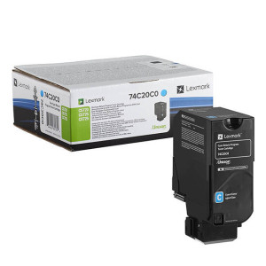 Toner CS720 CS725 CX725 (74C20C0) Oryginalny błękitny / turkusowy / niebieski do LEXMARK CS 725DTE, 720DTE, 725DE, 720DE, LEXMARK CX 725DE