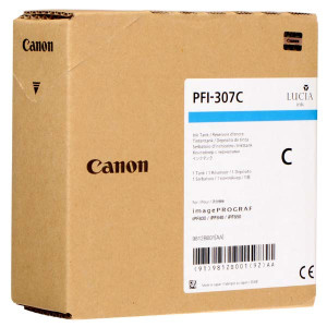 Tusz PFI-307 (9812B001) Oryginalny błękitny / turkusowy / niebieski - 330ml - do CANON IMAGEPROGRAF IPF 830, CANON IMAGEPROGRAF IPF 830 MFP M 40, CANON IMAGEPROGRAF IPF 840 MFP M 40