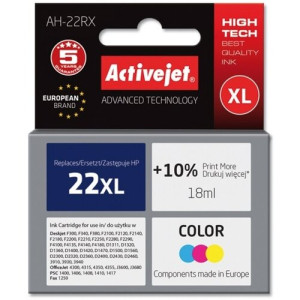 Tusz Activejet (AH-22RX) Zamiennik kolor - 17ml - do HP DESKJET 3918, 3910, 3900, 3920, 3930
