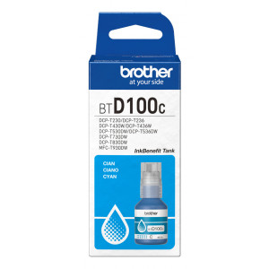 Tusz Brother (BTD100C) Oryginalny błękitny / turkusowy / niebieski - 48.8ml - do BROTHER DCP-T 536DW, 536DW, 535DW, 436W, 435W