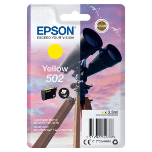 Tusz 502 (C13T02V44010) Oryginalny żółty - 3.3ml - do EPSON WORKFORCE WF 2860, 2865, 2860DWF, 2865DWF, 2800