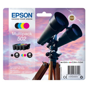 Tusz 502 (C13T02V64010) Oryginalny żółty do EPSON WORKFORCE WF 2860, 2865, 2860DWF, 2865DWF, 2800