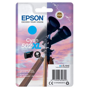 Tusz 502 (C13T02W24010) Oryginalny błękitny / turkusowy / niebieski - 6.4ml - do EPSON WORKFORCE WF 2860, 2865, 2860DWF, 2865DWF, 2800
