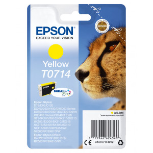 Tusz S20 SX100 SX110 SX200 SX210 SX400 SX410 (C13T071440) Oryginalny żółty - 5.5ml - do EPSON STYLUS DX 7000F, 4400, EPSON STYLUS SX 105, 610FW, EPSON STYLUS OFFICE BX 300F