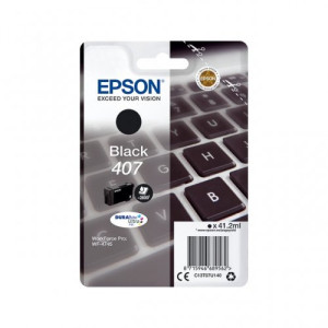Tusz 407 (C13T07U140) Oryginalny czarny - 41,2ml - do EPSON WORKFORCE PRO WF 4745DTWF