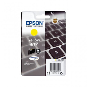 Tusz 407 (C13T07U440) Oryginalny żółty - 20,3ml - do EPSON WORKFORCE PRO WF 4745DTWF