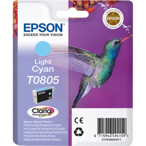 Tusz RX560 RX585 RX685 (C13T080540) Oryginalny błękitny / turkusowy / niebieski - 8ml - do EPSON STYLUS PHOTO PX 730WD, 830FWD, EPSON STYLUS PHOTO R 265, 360, EPSON STYLUS PHOTO RX 560