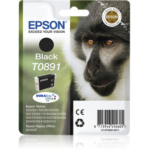 Tusz S20 SX100 SX110 SX200 SX210 SX400 SX410 (C13T08914010) Oryginalny czarny - 5.8ml - do EPSON STYLUS S 21, EPSON STYLUS SX 110, 210, 410, 115