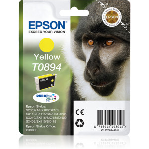 Tusz S20 SX100 SX110 SX200 SX210 SX400 SX410 (C13T08944010) Oryginalny żółty - 3.5ml - do EPSON STYLUS SX 105, 110, 210, EPSON STYLUS OFFICE BX 300F, EPSON STYLUS S 21