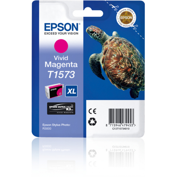 Tusz STYLUS PHOTO R3000 (C13T15734010) Oryginalny purpurowy - 25,9ml - do EPSON STYLUS PHOTO R 3000