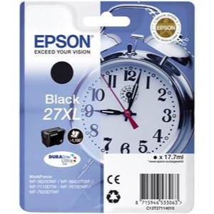 Tusz WF3620 WF3640 WF7110 WF7610 WF7620 (C13T27114012) Oryginalny czarny - 17,7ml - do EPSON WORKFORCE WF 7620DTWF, 7710DWF, 7210DTW, 7720DTWF, EPSON WORKFORCE WF- 7715DWF