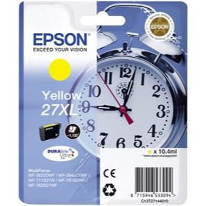 Tusz WF3620 WF3640 WF7110 WF7610 WF7620 (C13T27144010) Oryginalny żółty - 10,4ml - do EPSON WORKFORCE WF 7710DWF, 7210DTW, 7720DTWF, 3620DWF, EPSON WORKFORCE WF- 7715DWF