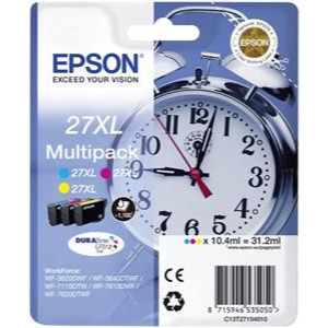 Oryginalny multipack Epson T27154010  (nr 27XL) (niebieski, purpurowy, żółty) wersja XL