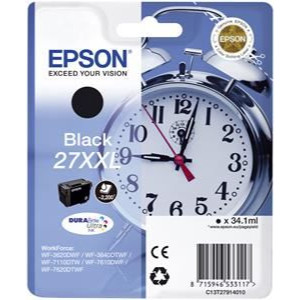 Tusz WF3620 WF3640 WF7110 WF7610 WF7620 (C13T27914010) Oryginalny czarny - 34,1ml - do EPSON WORKFORCE WF 7210DTW, 3620DWF, 3640DTWF, 7110DTW, EPSON WORKFORCE WF- 7715DWF