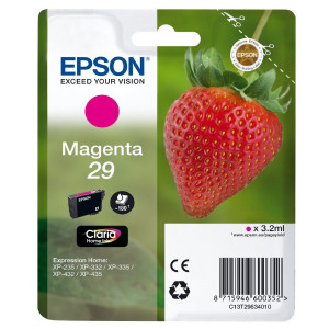 Tusz XP235 XP332 XP335 XP432 XP435 (C13T29834010) Oryginalny purpurowy - 3,2ml - do EPSON EXPRESSION HOME XP 432, 435, 342, 245, EPSON EXPRESSION HOME XP- 247