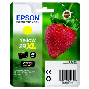 Tusz XP235 XP332 XP335 XP432 XP435 (C13T29944010) Oryginalny żółty - 6,4ml - do EPSON EXPRESSION HOME XP 235, 332, 335, 432, EPSON EXPRESSION HOME XP- 455