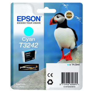 Tusz T324240 (C13T32424010) Oryginalny błękitny / turkusowy / niebieski - 14ml - do EPSON SURECOLOR SC-P 400