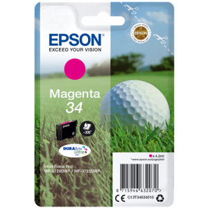 Tusz WF3720 WF3725 (C13T34634010) Oryginalny purpurowy - 4.2ml - do EPSON WORKFORCE PRO WF 3725DWF, 3720DWF