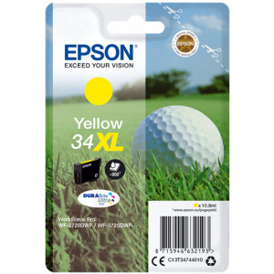 Tusz WF3720 WF3725 (C13T34744010) Oryginalny żółty - 10.8ml - do EPSON WORKFORCE PRO WF 3720DWF, 3725DWF