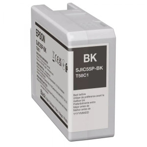 Tusz Epson (C13T58C140) Oryginalny czarny - 80ml - do EPSON COLORWORKS CW-D 6000AE, 6000PE, 6500AE, 6500PE