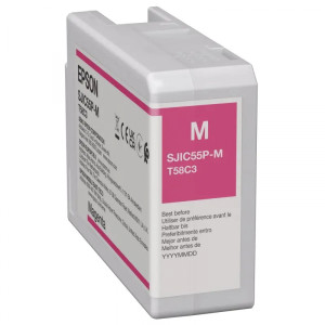 Tusz Epson (C13T58C340) Oryginalny purpurowy - 80ml - do EPSON COLORWORKS CW-D 6000AE, 6000PE, 6500AE, 6500PE