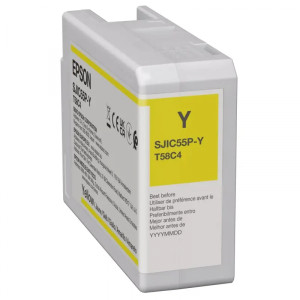Tusz Epson (C13T58C440) Oryginalny żółty - 80ml - do EPSON COLORWORKS CW-D 6000AE, 6000PE, 6500AE, 6500PE