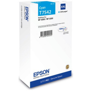 Tusz WF8010 WF8090 WF8510 WF8590 (C13T754240) Oryginalny błękitny / turkusowy / niebieski - 69ml - do EPSON WORKFORCE PRO WF 8590DTWF, 8590DWF, 8090D3TWC, 8090DTW, 8090DTWC