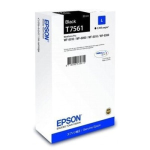 Tusz WF8010 WF8090 WF8510 WF8590 (C13T756140) Oryginalny czarny - 50ml - do EPSON WORKFORCE PRO WF 8590DWF, 8010DW, 8090D3TWC, 8090DTW, 8090DTWC