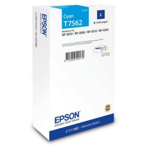 Tusz WF8010 WF8090 WF8510 WF8590 (C13T756240) Oryginalny błękitny / turkusowy / niebieski - 14ml - do EPSON WORKFORCE PRO WF 8010DW, 8090D3TWC, 8090DTW, 8090DTWC, 8090DW