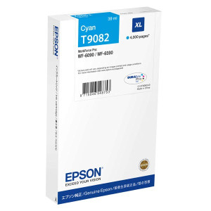 Tusz WF6090 WF6590 (C13T908240) Oryginalny błękitny / turkusowy / niebieski - 39ml - do EPSON WORKFORCE PRO WF 6590DWF, 6090DWF, 6090DW, 6590DTWFC, 6590D2TWFC